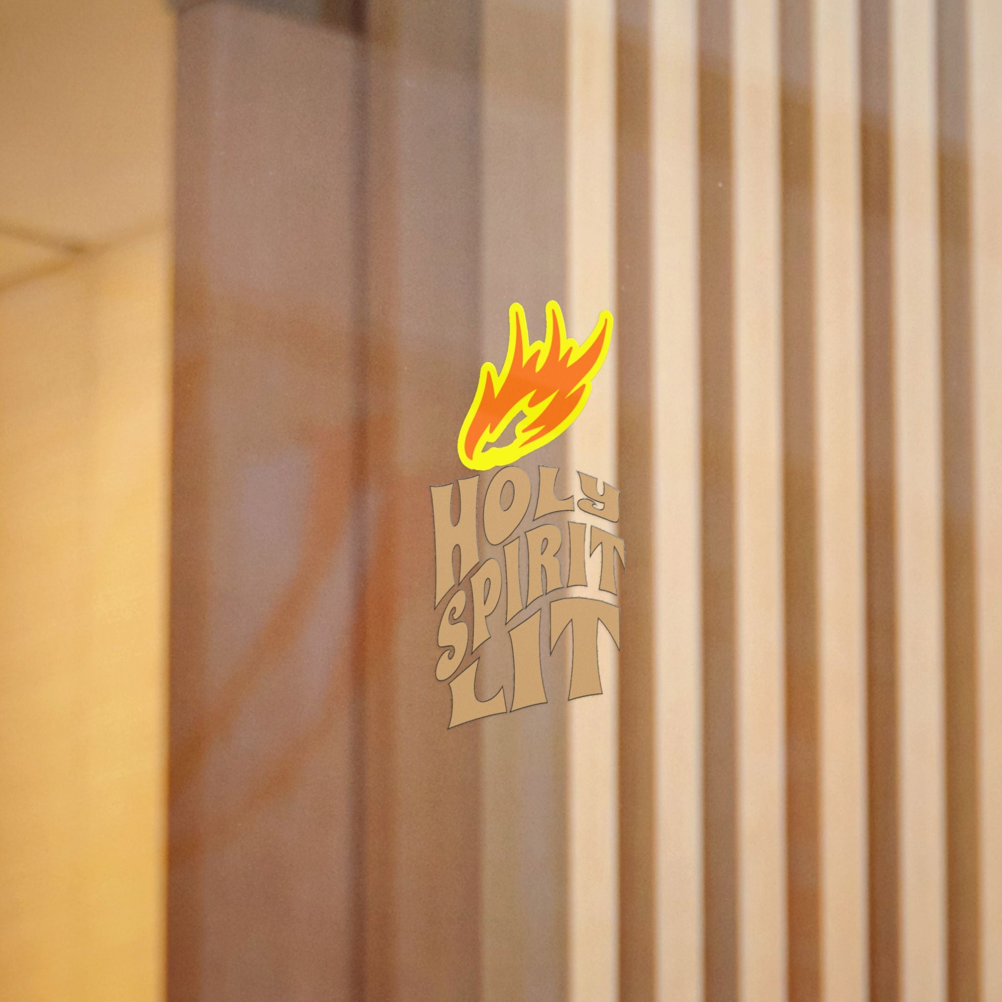 Die-Cut Sticker — "Holy Spirit Lit" Flame Christian Faith Sticker