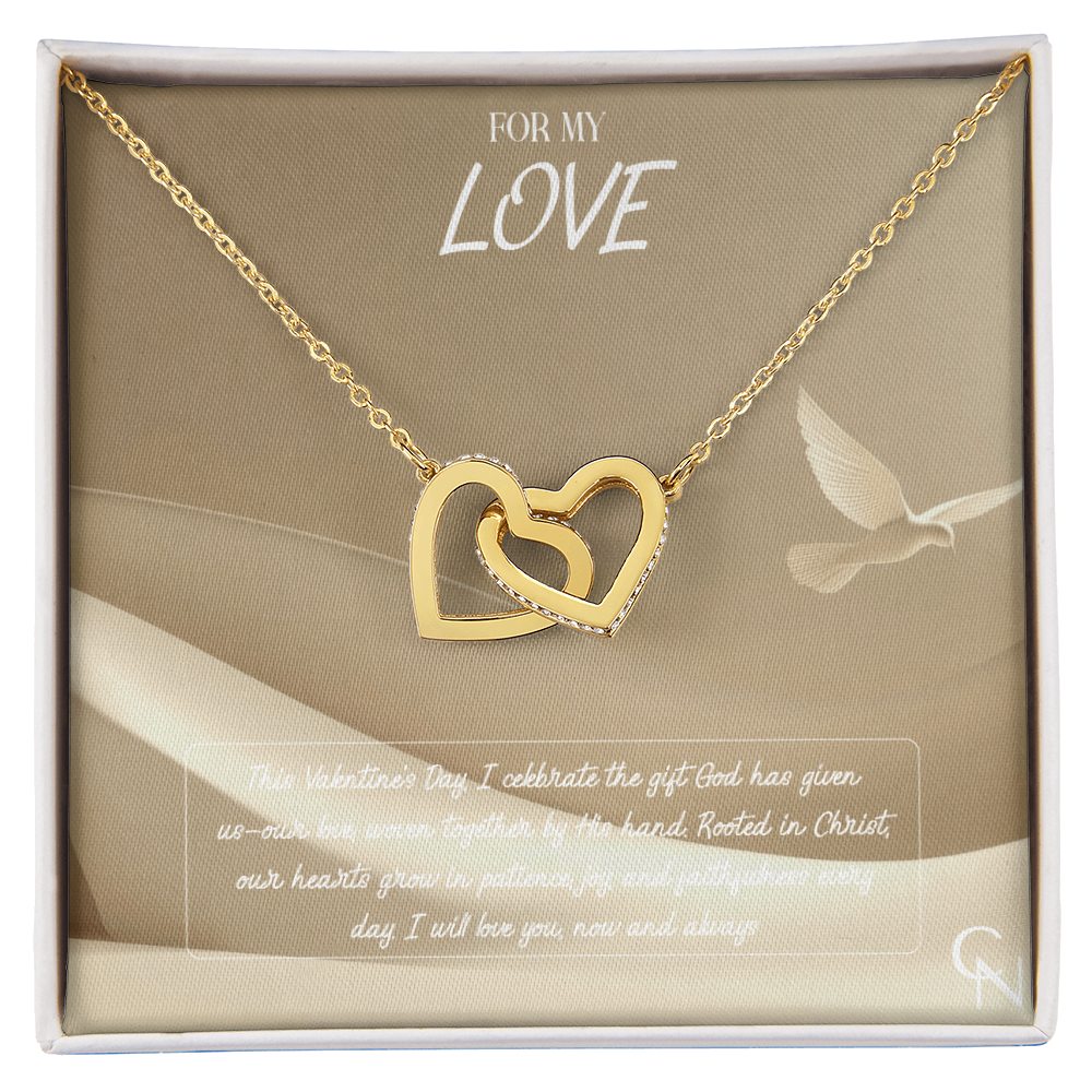 Two Hearts, One Faith - Interlocking Hearts Necklace