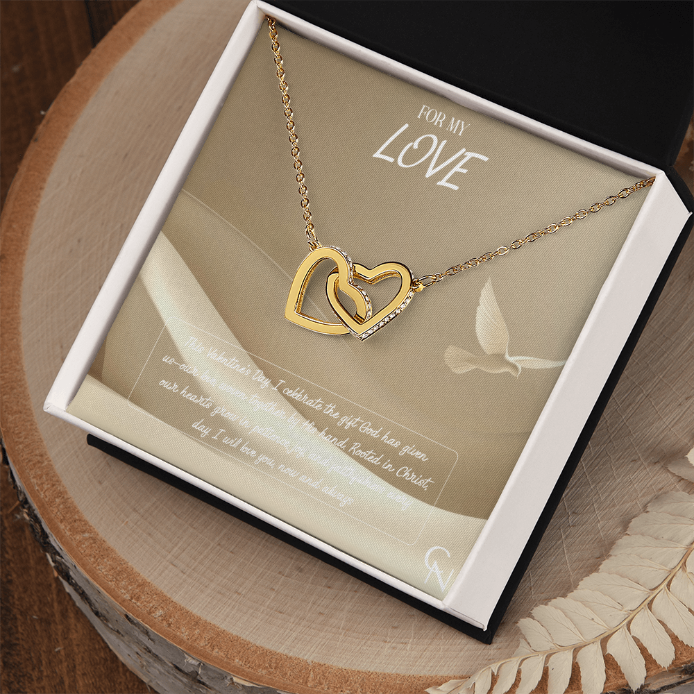 Two Hearts, One Faith - Interlocking Hearts Necklace