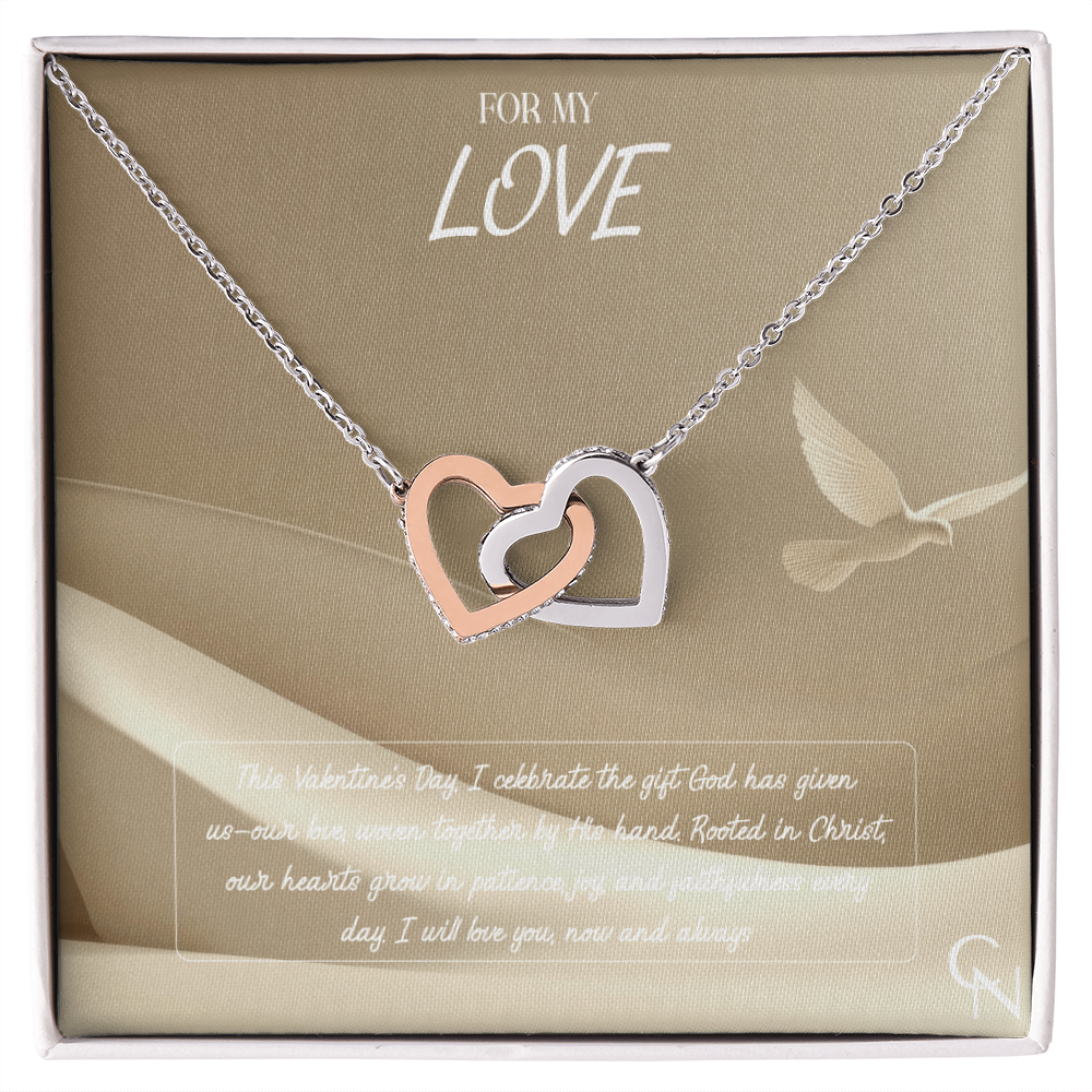 Two Hearts, One Faith - Interlocking Hearts Necklace