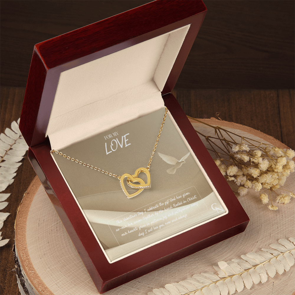 Two Hearts, One Faith - Interlocking Hearts Necklace