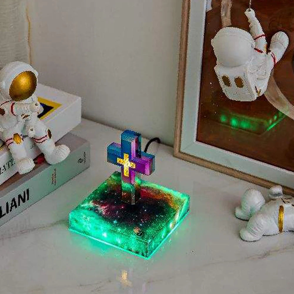 Magnetic Levitating Cross Lamp