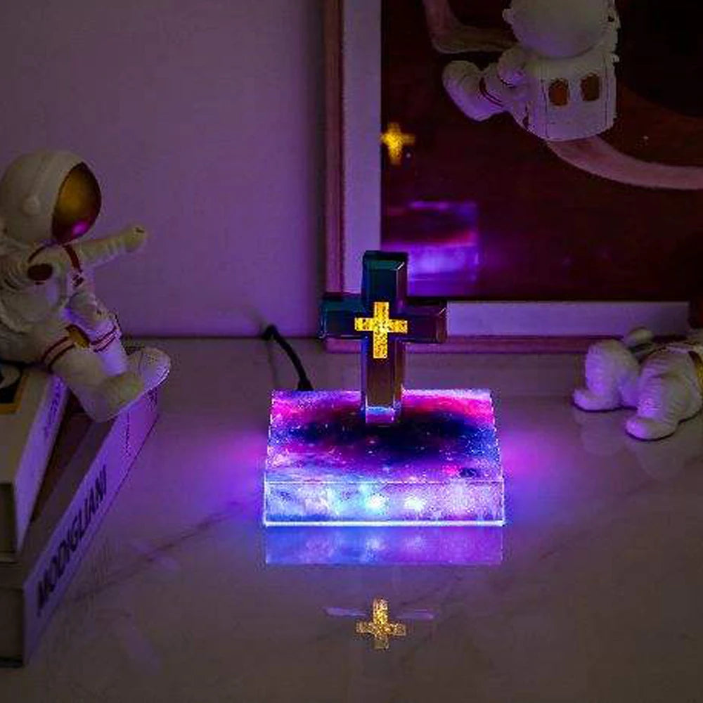 Magnetic Levitating Cross Lamp